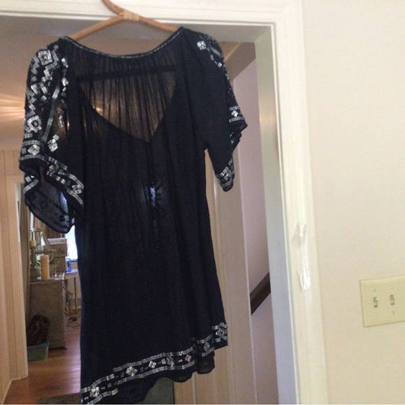 Calypso St. Barth silk beaded tunic - Picture 4 of 5